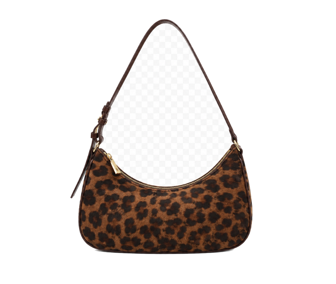 leopard print shoulder bag