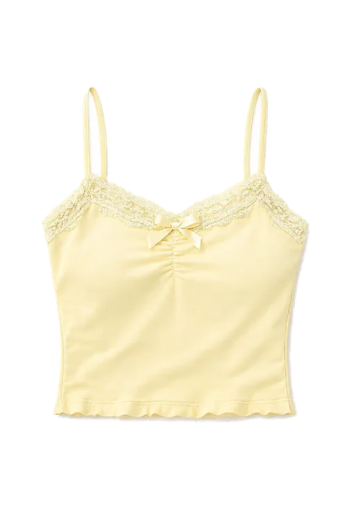 lace-trim cami top
