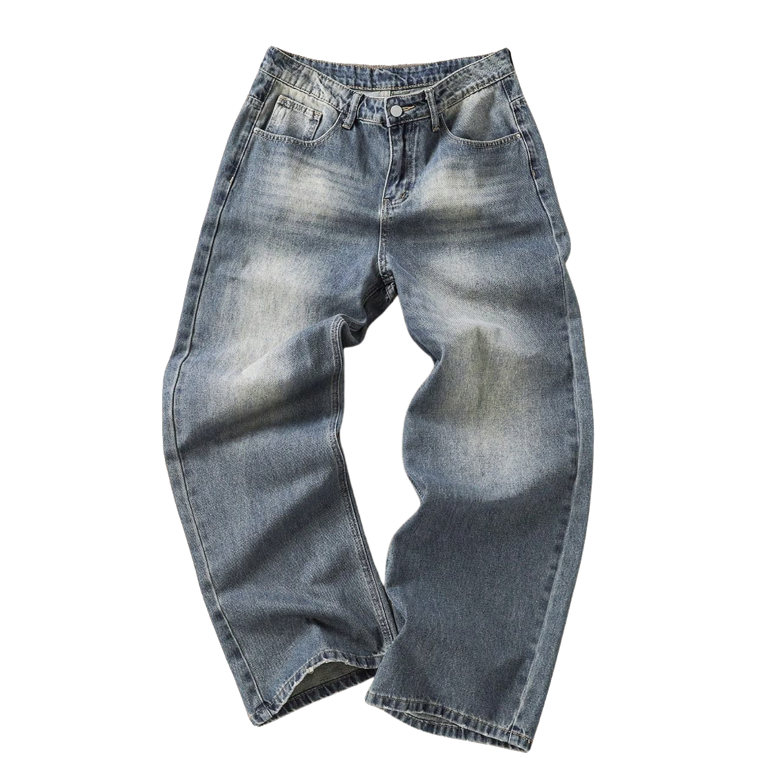 washed baggy jeans