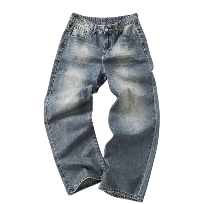 washed baggy jeans