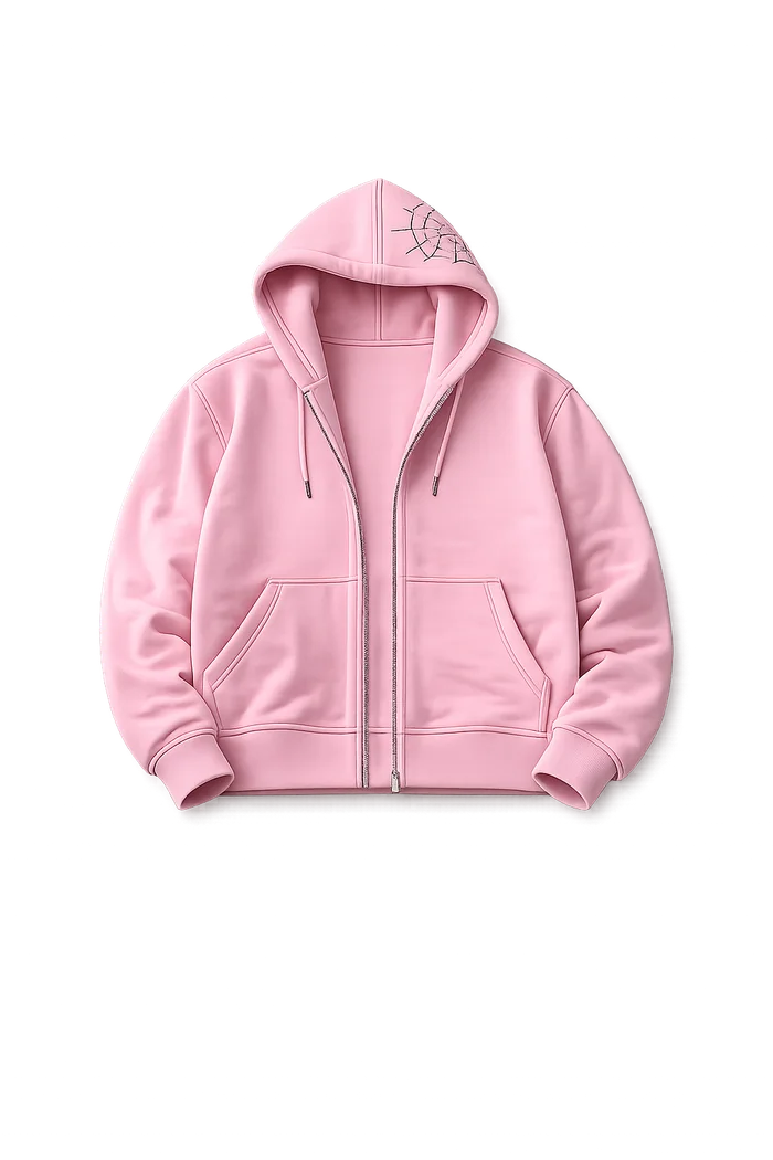 the pink zip-up hoodie you upload